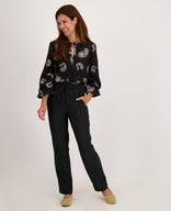 Je m'appelle Tops Blouse Liese | Zwart/Greige