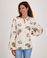 Je m'appelle Tops Blouse Lizzy | Greige / Cacao Brown