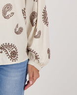 Je m'appelle Tops Blouse Lizzy | Greige / Cacao Brown