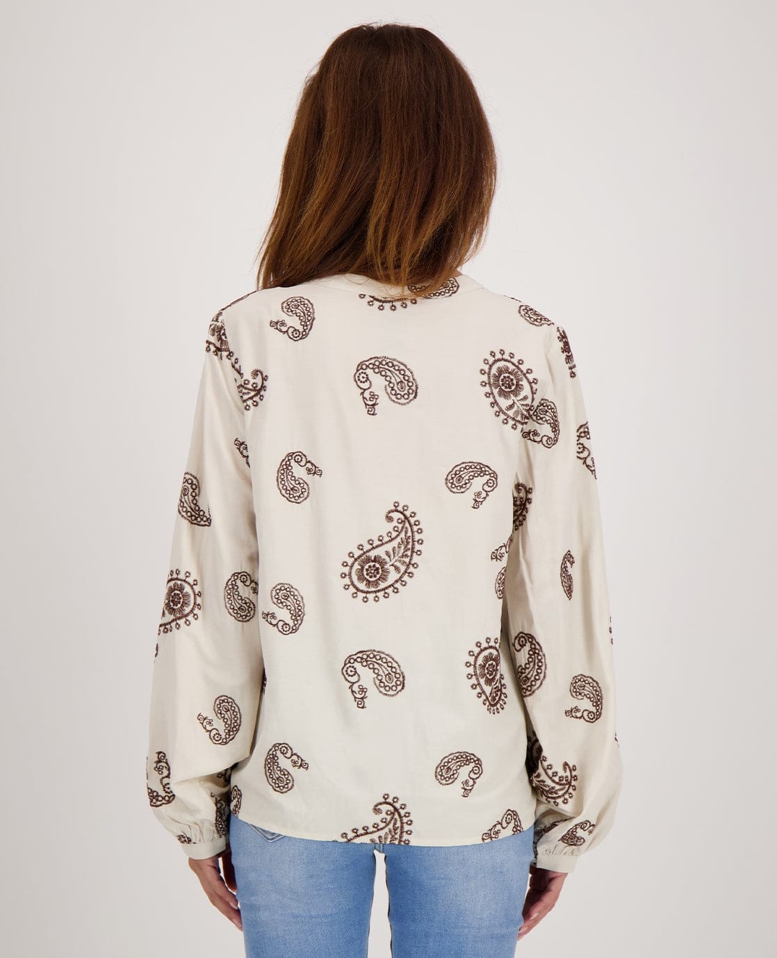 Je m'appelle Tops Blouse Lizzy | Greige / Cacao Brown