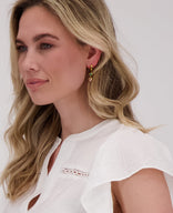 Je m'appelle Accessoires Goud/Multicolor / One Size Earrings Hearts | Goud/Multicolor