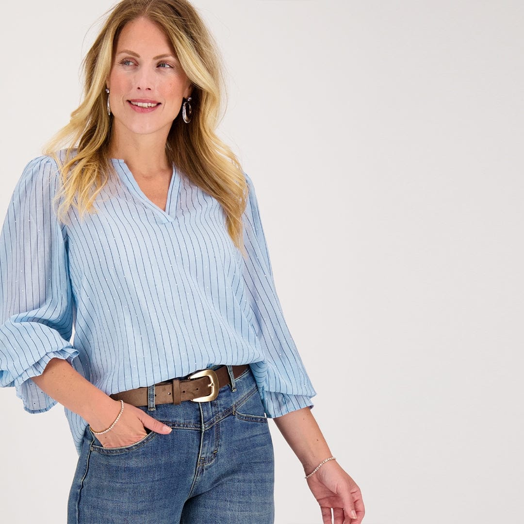 Je m'appelle Tops Top Lieke | Light Blue/Navy