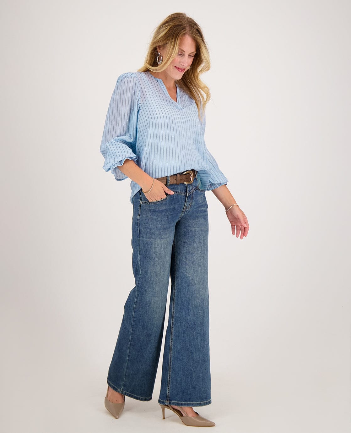 Je m'appelle Tops Top Lieke | Light Blue/Navy