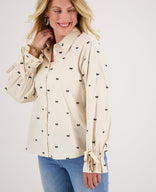 Je m'appelle Tops Blouse Elaine | Greige/Zwart