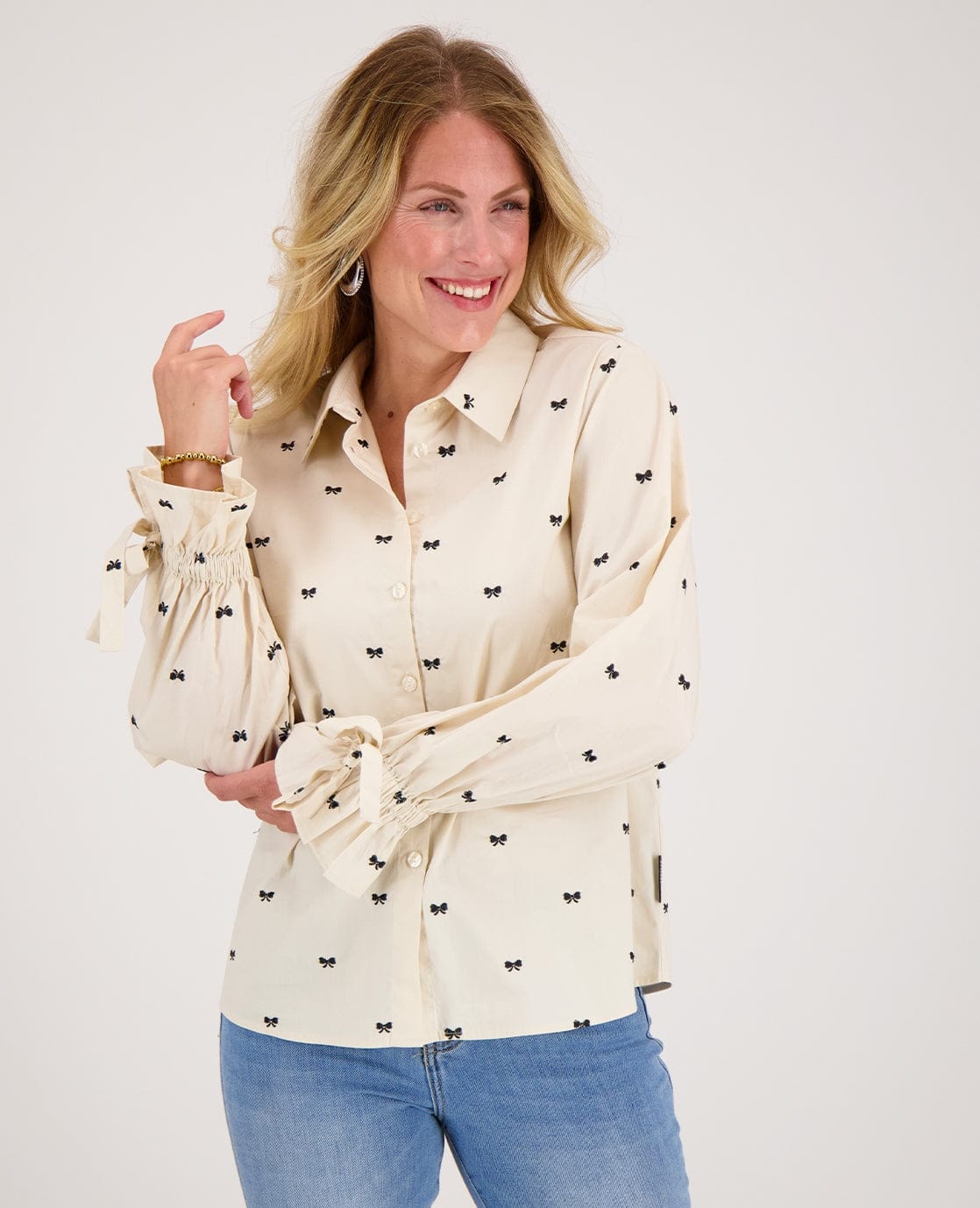 Je m'appelle Tops Blouse Elaine | Greige/Zwart