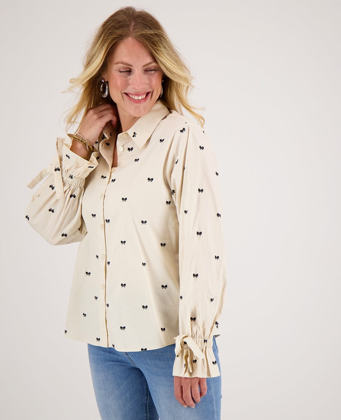 Je m'appelle Tops Blouse Elaine | Greige/Zwart