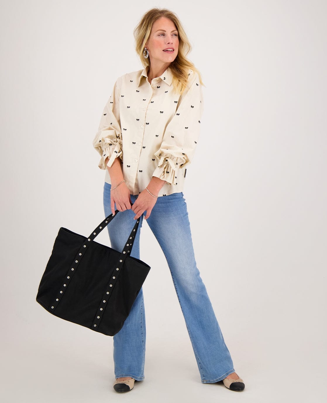 Je m'appelle Tops Blouse Elaine | Greige/Zwart