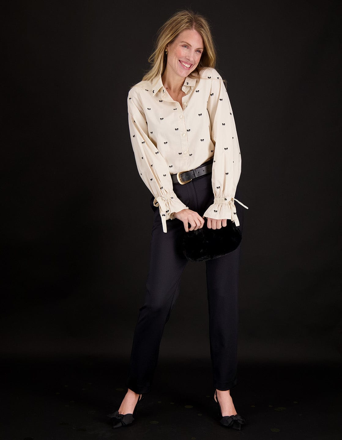 Je m'appelle Tops Blouse Elaine | Greige/Zwart