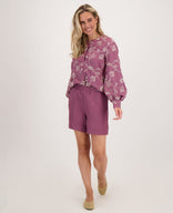 Je m'appelle Broeken Short Paris | Dark Mauve