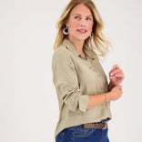 Je m'appelle Tops Khaki / XS Blouse Saron | Khaki