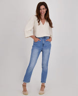 Je m'appelle Broeken Medium Denim Blue / XS / Regular Pant Superstretch Denim | Medium Denim Blue