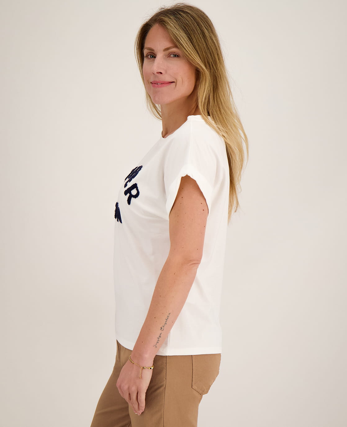 Je m'appelle Tops Top Romy | Wit / Donkerblauw