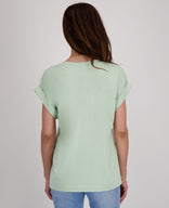 Je m'appelle Tops Top Romy | Light Sage Green
