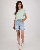 Je m'appelle Tops Top Romy | Light Sage Green