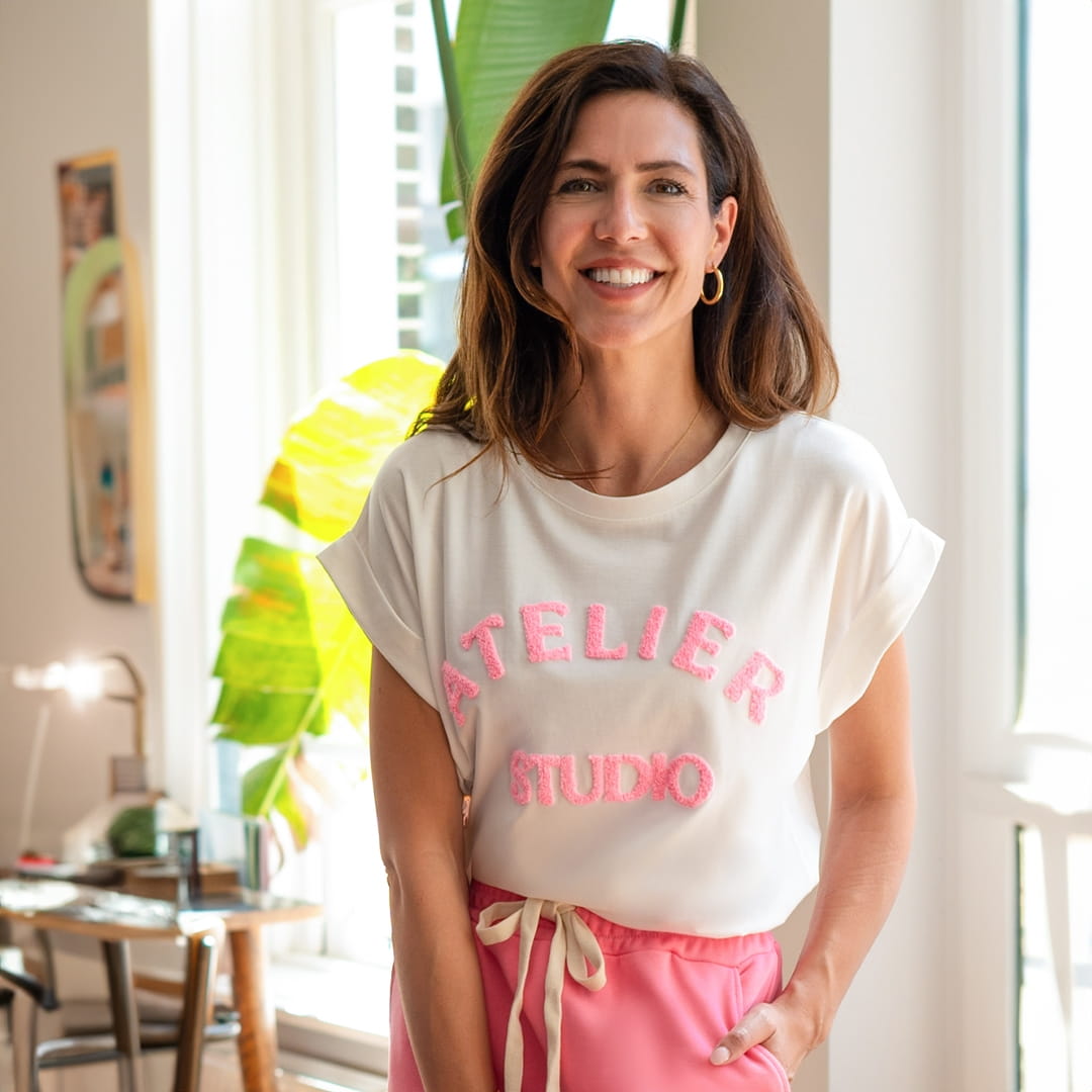 Je m'appelle Tops Wit/Coral / XS Top Romy | Wit/Coral