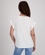 Je m'appelle Tops Top Romy | Wit/Coral