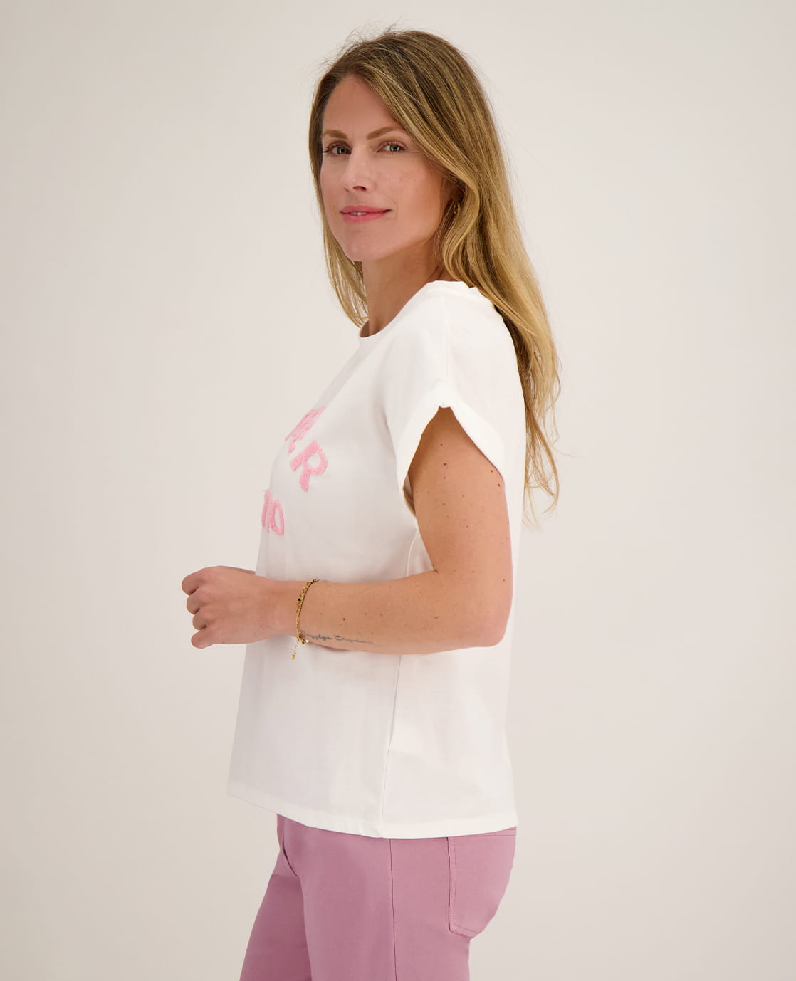 Je m'appelle Tops Top Romy | Wit / Roze