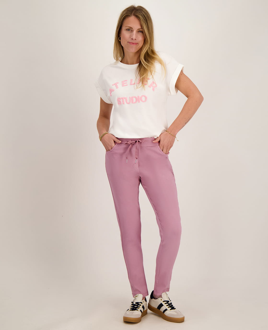 Je m'appelle Tops Top Romy | Wit / Roze