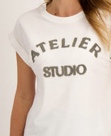 Je m'appelle Tops Top Romy | Wit / Grey Melange