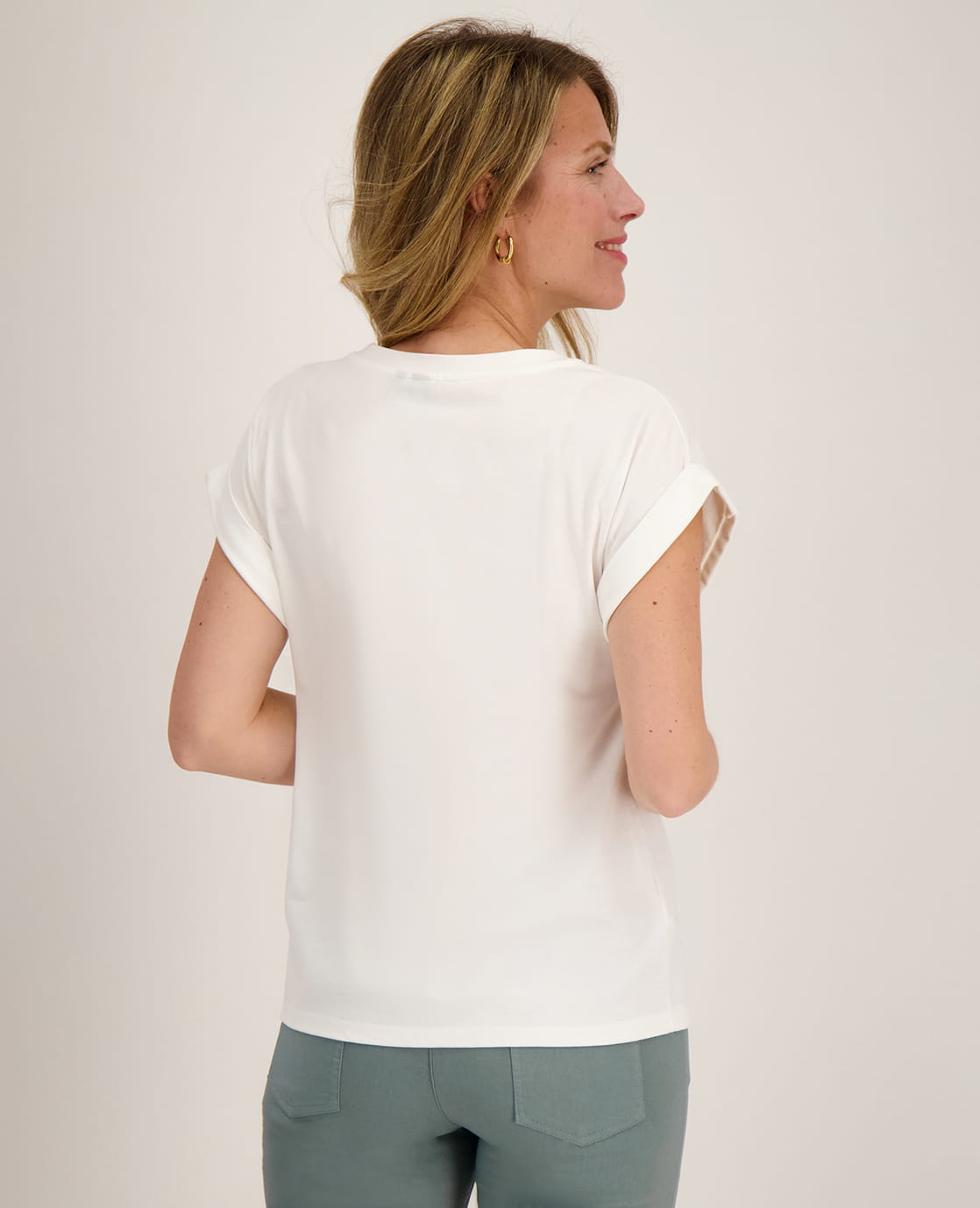 Je m'appelle Tops Top Romy | Wit / Grey Melange