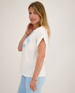 Je m'appelle Tops Top Romy | Wit / Sky Blue