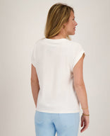 Je m'appelle Tops Top Romy | Wit / Sky Blue