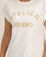 Je m'appelle Tops Top Romy | Wit / Sand Melange