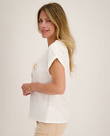 Je m'appelle Tops Top Romy | Wit / Sand Melange