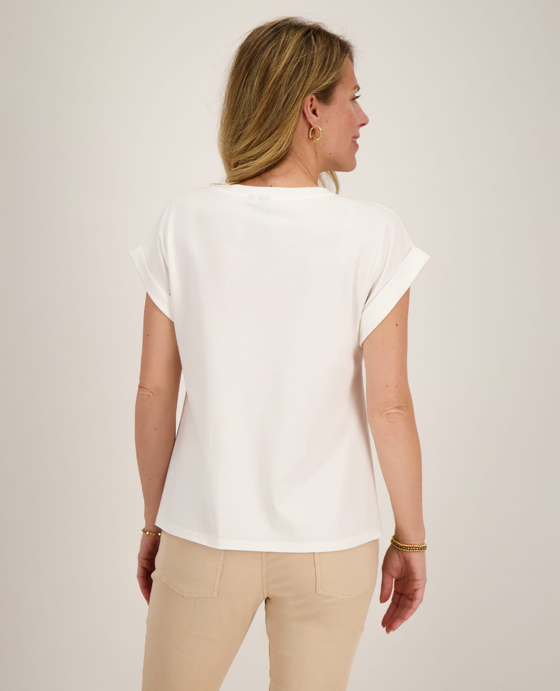 Je m'appelle Tops Top Romy | Wit / Sand Melange