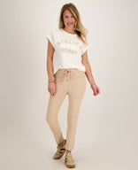 Je m'appelle Tops Top Romy | Wit / Sand Melange