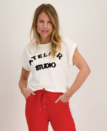 Je m'appelle Tops Wit / Zwart / XS Top Romy | Wit / Zwart