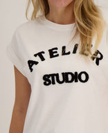 Je m'appelle Tops Top Romy | Wit / Zwart