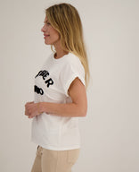 Je m'appelle Tops Top Romy | Wit / Zwart