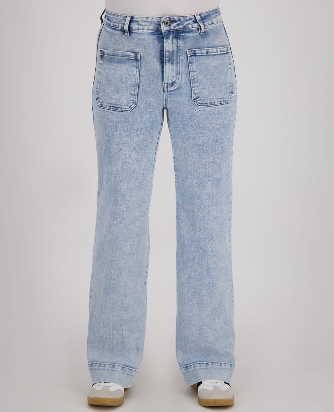 Je m'appelle Broeken Light Blue Denim / XS / (32'') Pant Straight Stretch Denim | Light Blue Denim