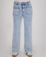 Je m'appelle Broeken Light Blue Denim / XS / (32'') Pant Straight Stretch Denim | Light Blue Denim