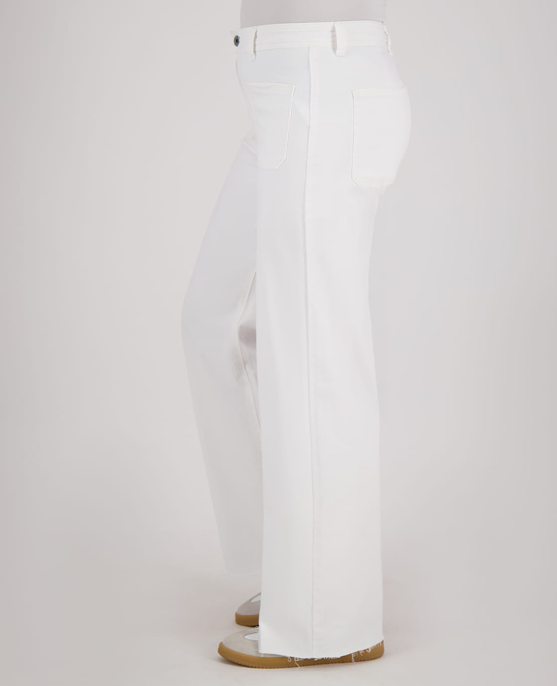 Je m'appelle Broeken Pant Straight Superstretch Denim | Wit