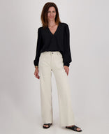 Je m'appelle Broeken Zand / XS / (30'') Pant Straight Superstretch Denim | Zand