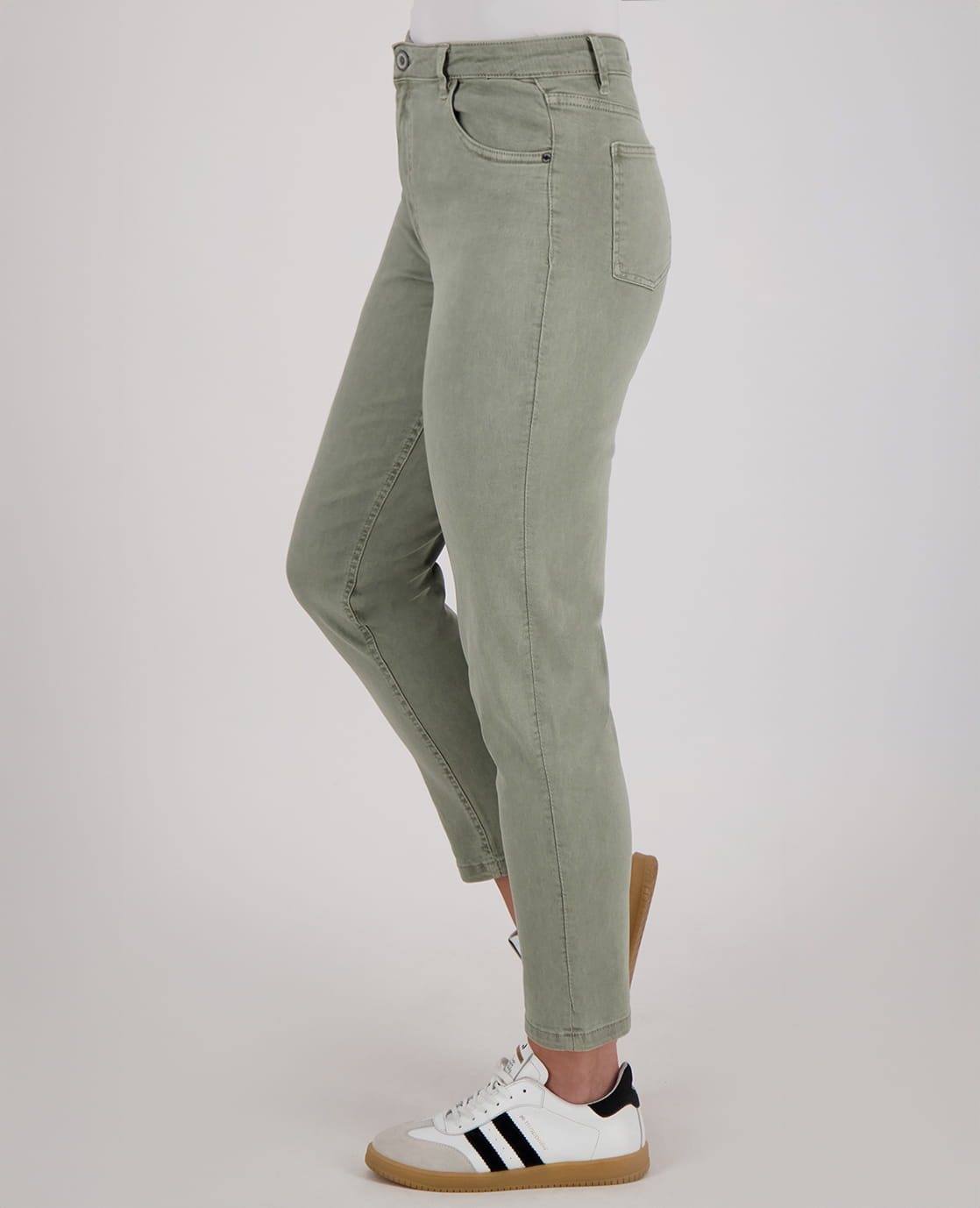 Je m'appelle Broeken Pant Superstretch Denim | Army Green