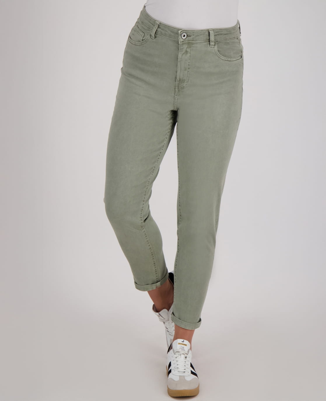 Je m'appelle Broeken Pant Superstretch Denim | Army Green