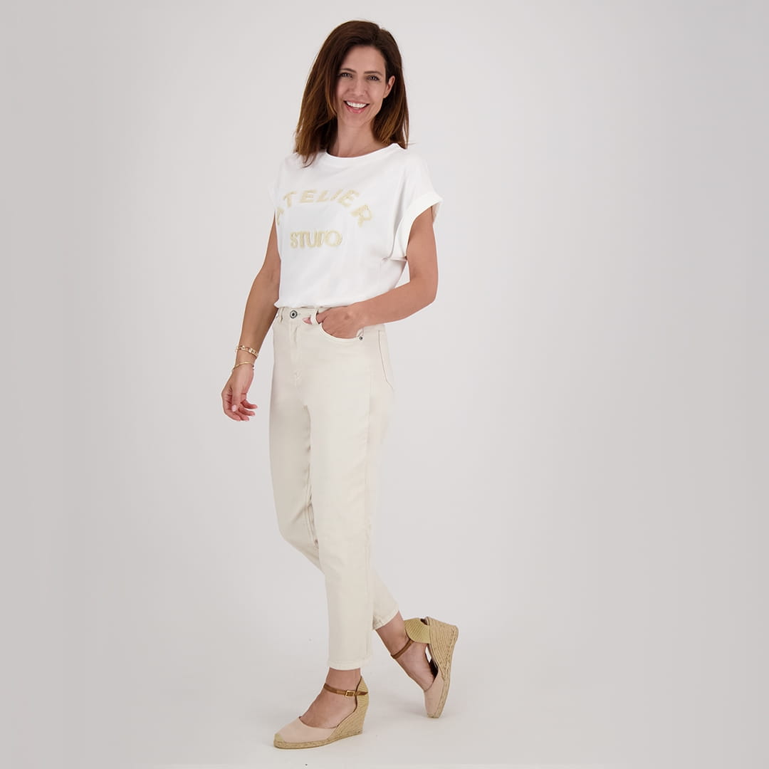 Je m'appelle Broeken Soft Beige / XS / (30'') Pant Superstretch Denim | Soft Beige