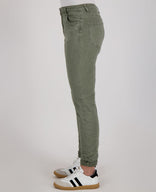 Je m'appelle Broeken Pant Superstretch Crincle Denim | Army Green