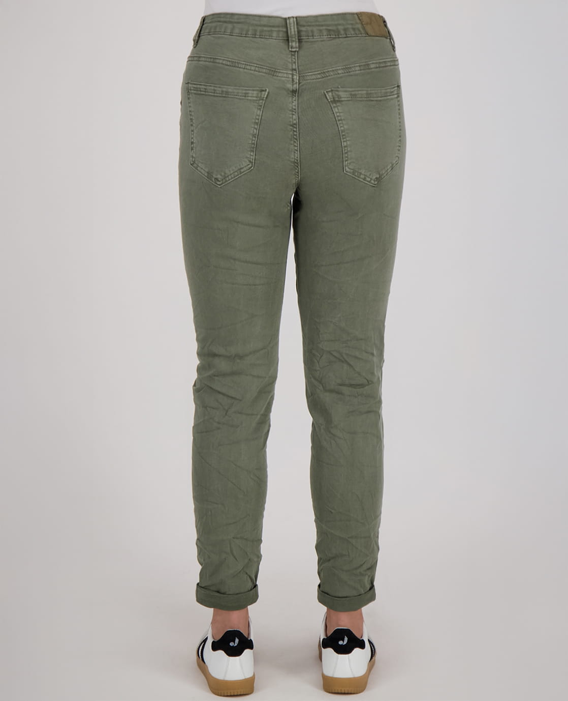 Je m'appelle Broeken Pant Superstretch Crincle Denim | Army Green