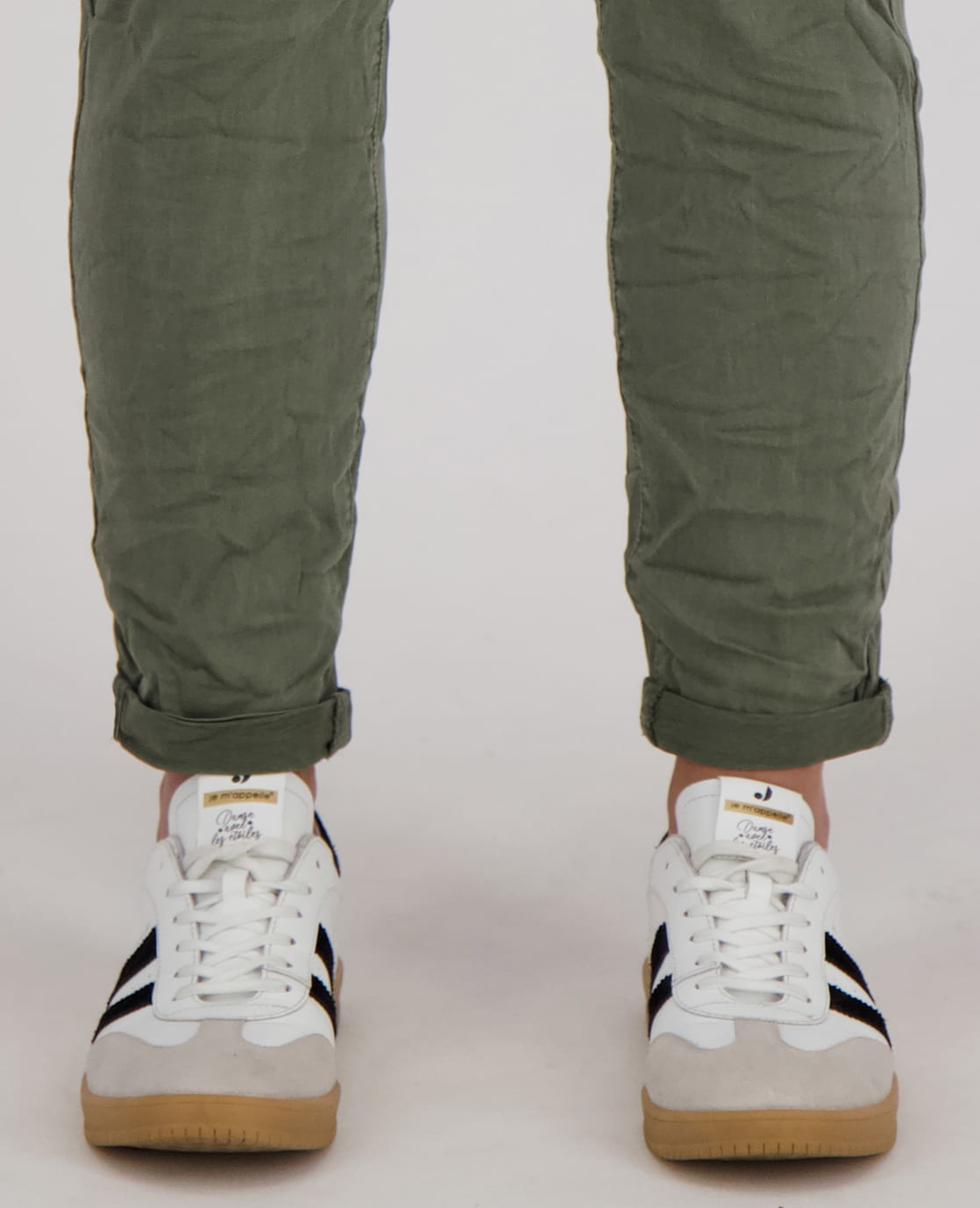 Je m'appelle Broeken Pant Superstretch Crincle Denim | Army Green