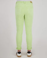 Je m'appelle Broeken Pant Superstretch Crincle Denim | Lime Green