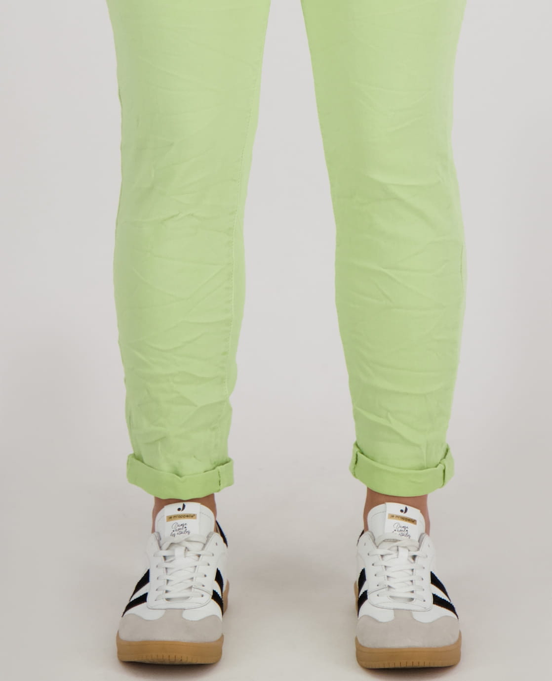 Je m'appelle Broeken Pant Superstretch Crincle Denim | Lime Green