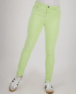 Je m'appelle Broeken Pant Superstretch Crincle Denim | Lime Green