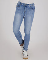 Je m'appelle Broeken Pant Stretch Denim | Medium Denim Blue