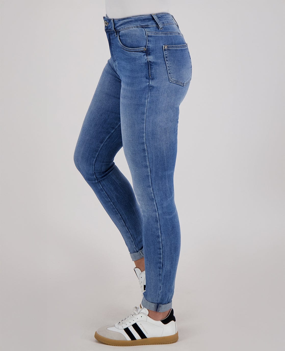 Je m'appelle Broeken Pant Stretch Denim | Medium Denim Blue