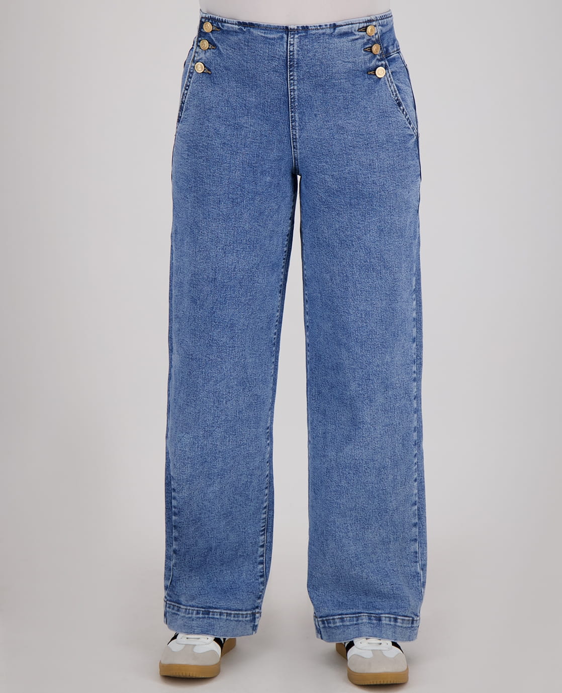 Je m'appelle Broeken Medium Denim Blue / XS / (32'') Pant Stretch Denim | Medium Denim Blue