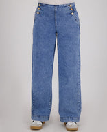 Je m'appelle Broeken Medium Denim Blue / XS / (32'') Pant Stretch Denim | Medium Denim Blue
